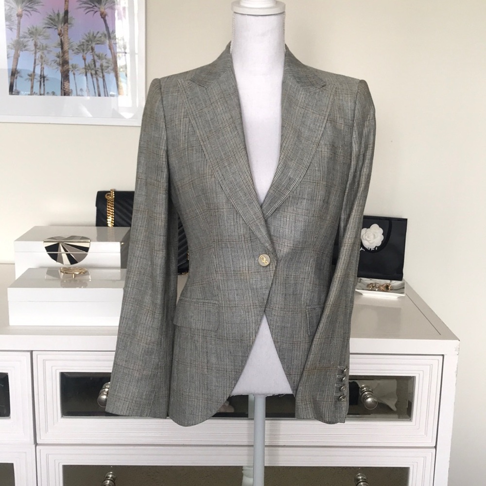 Dolce & Gabbana blazer- white, blue, tan stripes